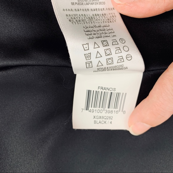 Max & Cleo strapless black chiffon minidress, sz 4 - Picture 7 of 8